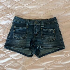 Almost Famous | Front Pocket Denim Mini Shorts